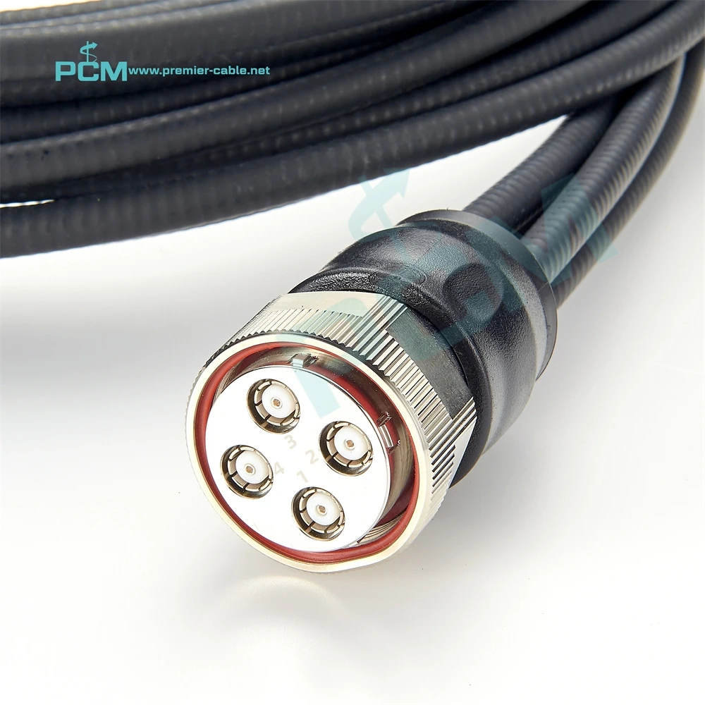 MQ4 to NEX10 Male 4 Ports SF 1/4"-50 Superflex RF Connector Coaxial Jumper Cable Assembly 3 m MQ5 5G Base Station