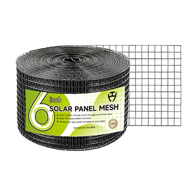 Bushfire-Resistant Solar Bird Mesh Galvanized 1.5mm 6''x100ft Solar Panel Surface Debris Block Critter Guard Mesh