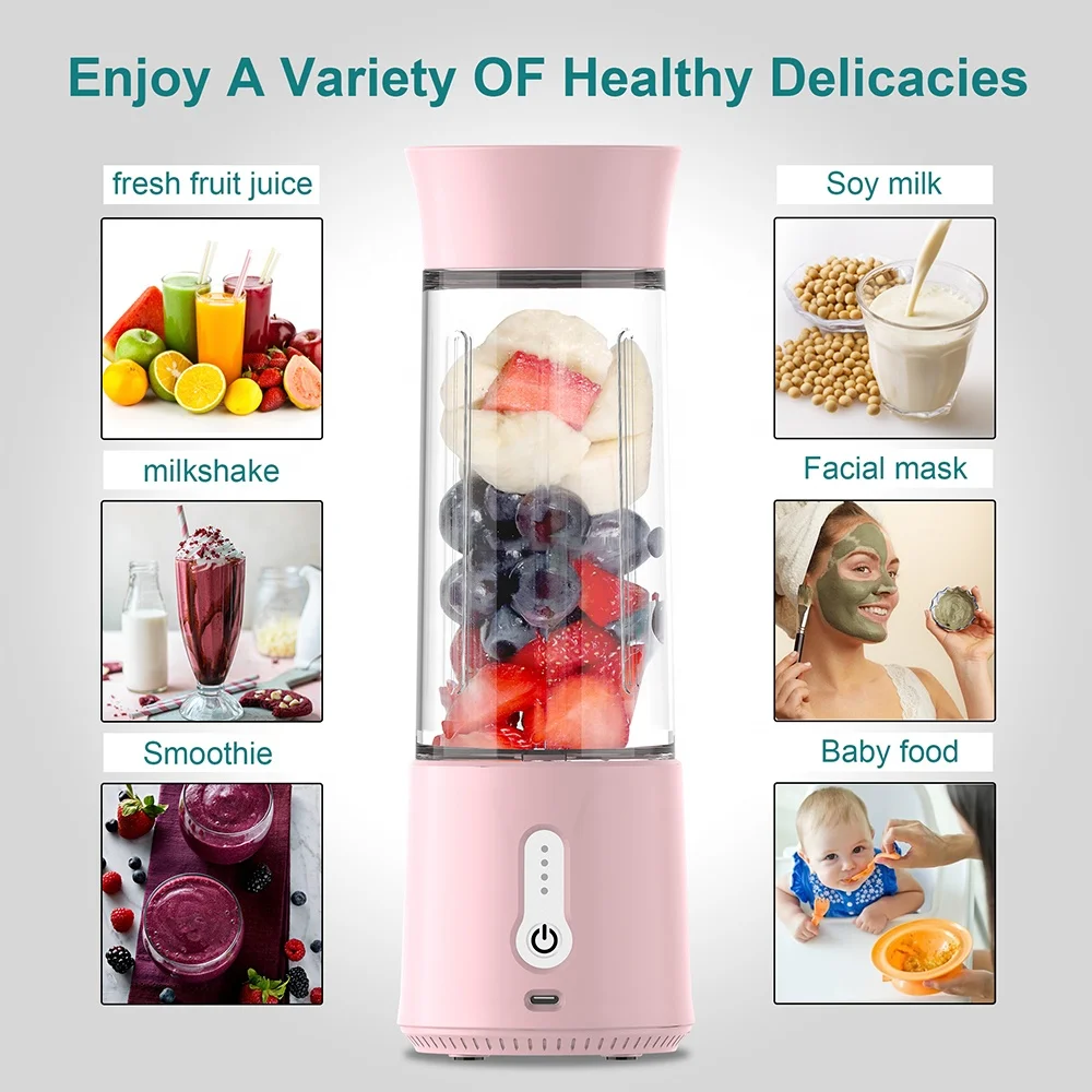Fresh Juice Portable Smoothie Blender Personal Mini Smoothie for Shakes