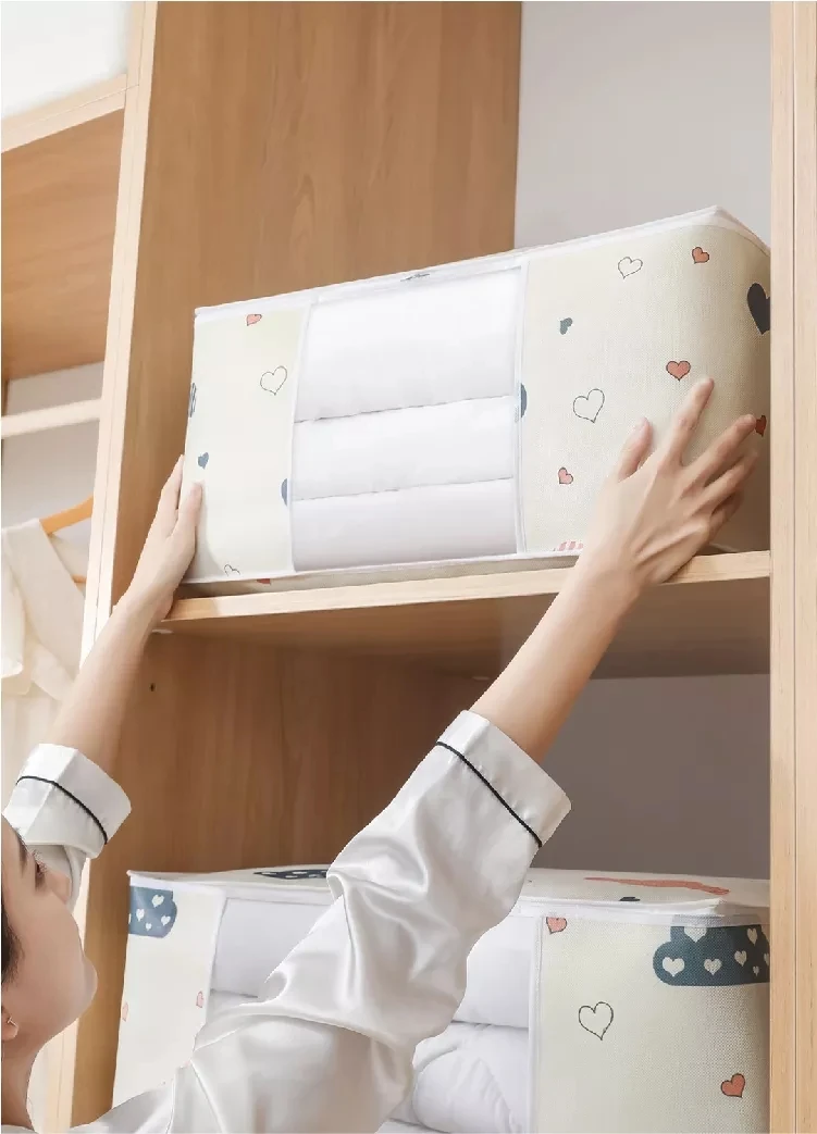 Factory Wholesale 50/75l Storage Box Nonwoven Fabric Cloth Quilt