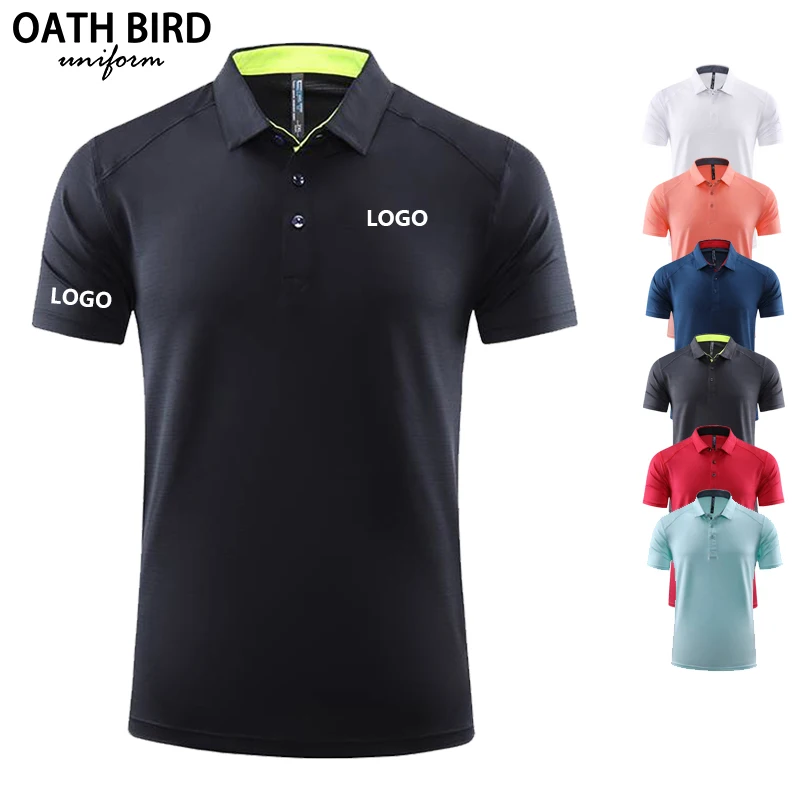 Custom Company Logo Uniform Polo Shirts 92% Polyester 8