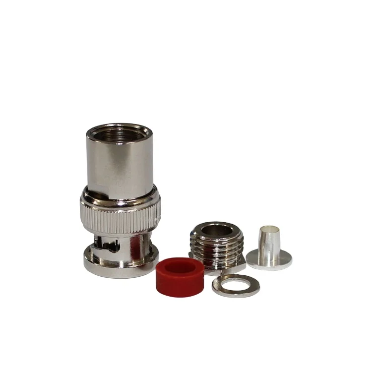 Factory Supply BNC-J5 Coaxial Connector All Copper BNC Male Connector for 50-5 Cable