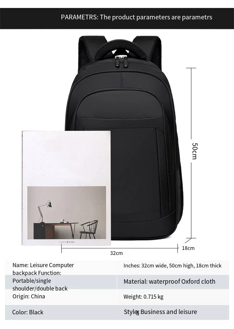 customizable business laptop bags and large capacity 16 inch computer backpack travel bags Waterproof Student Travel School Bag