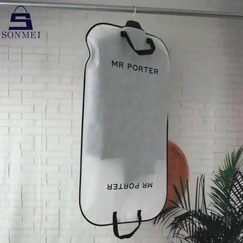 Hot Sale Durable High Quality Custom Logo White Non Woven Suit Dust Bag