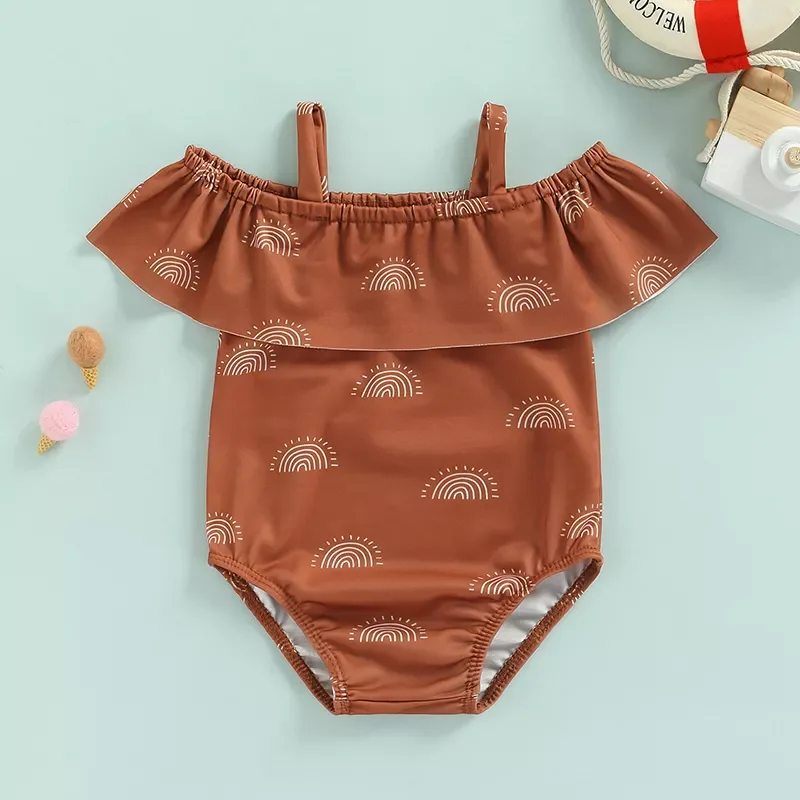Custom Design Swimsuit Child Recycle Reversible One Piece Beachwear Girl Kid Surf Rash Guard Plus Size