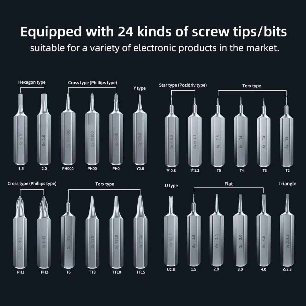Automatic Pen Mini Precision Electric Screwdriver for Mobile Phone Laptop Lithium Battery Rechargeable Screw Driver Bit