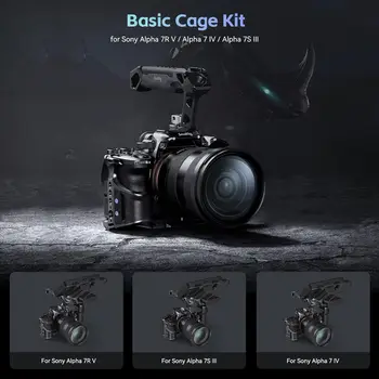 SmallRig A7 IV Cage with Top Handle and Clamp for Cable Basic Kit for Sony Alpha 7R V/Alpha 7 IV/Alpha 7S III - 3708 product image