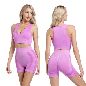 Yoga Suit Bicycle Shorts Sportswear Fitness Exercise Suit Women's 2-piece Set Women's Short Yoga Suit Short Sleeve Yoga Set