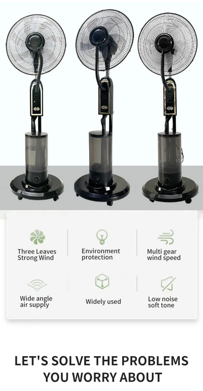 Technology Electric Stand Fan, 75, Plastic - detail 2