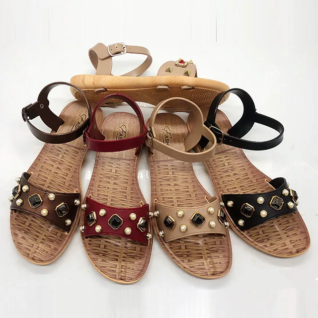 2021 jieyang завод новейший дизайн ПВХ женские сандалии на плоской подошве женская обувь женские сандалии