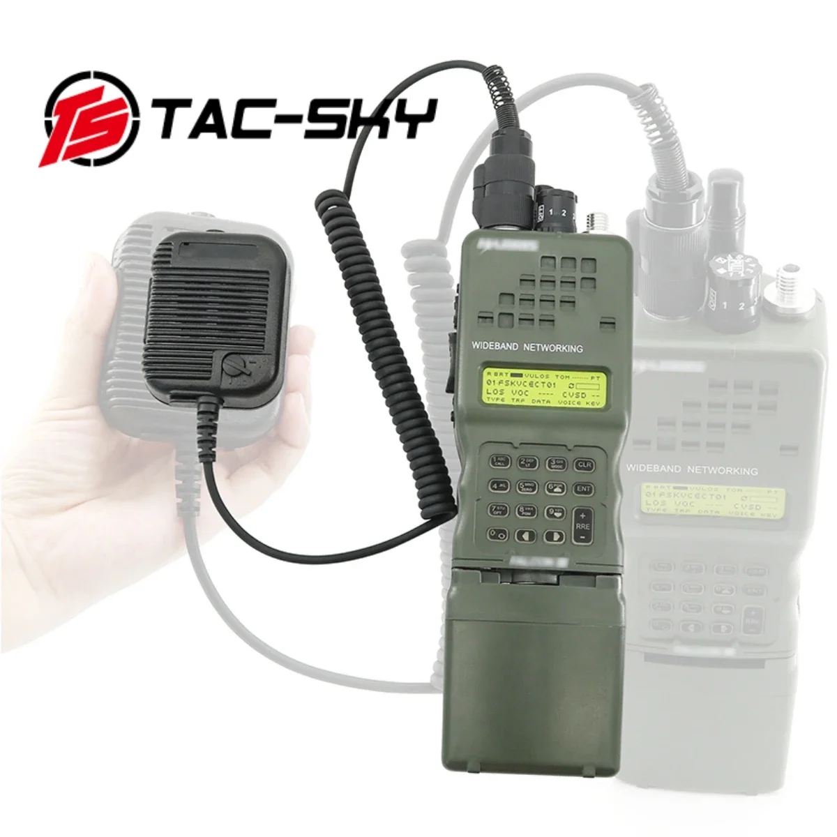 個人装備 tac-sky PRC152 tac-sky PTT TS TAC-SKY V2 PTT 6pin Dual Comm Compatible with COMTA II