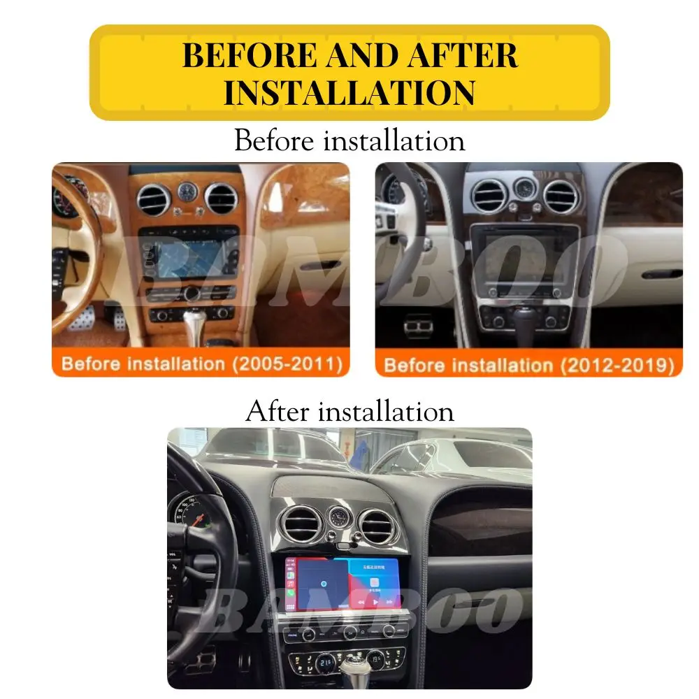 Portable for DVD Player CarPlay GPS Navigation Multimedia Player for Bentley Flying Spur Continental GT 2005-2019
