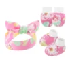 Crisantemo de fondo rojo rosa (conjunto de 3 piezas de Hairband)