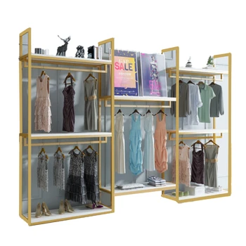Clothing Store Girls Skirt Clothing Wall Display Shelf Fashion Boutique Retail Men's Clothing Display Rack