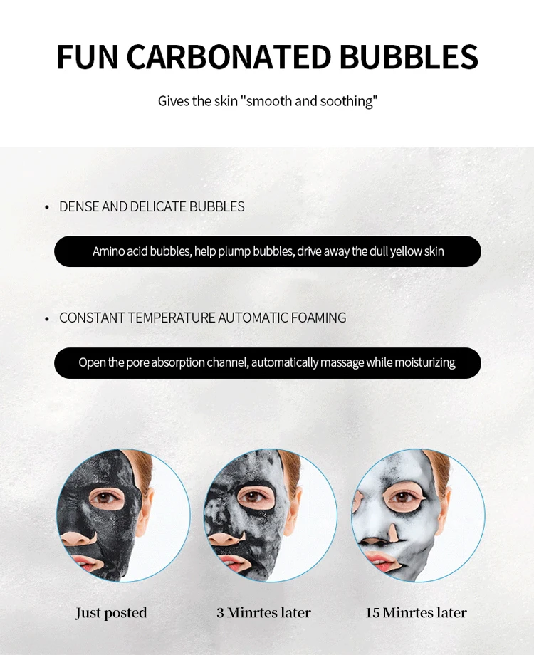 Amino Acid Moisturizingbubble Face Mask Deep Cleaning Oil Control Skin