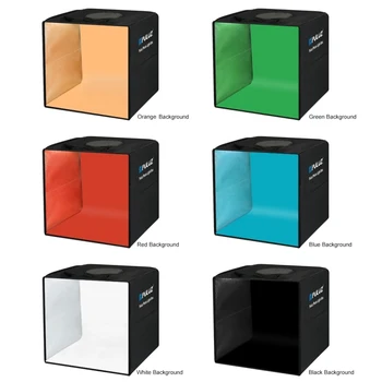 2022 New Design Factory Price PULUZ 30cm Photography Led Ring Lightbox Photo Studio Shooting Tent Black Box 6 Color Backdrops detail image