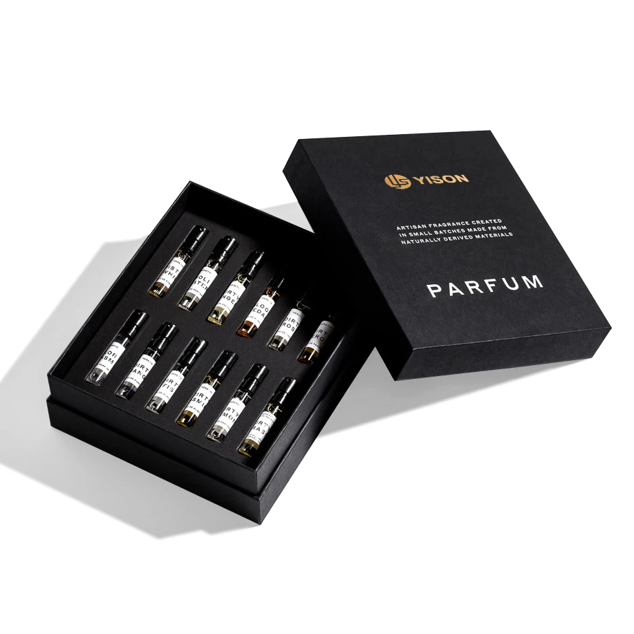 Custom Carton Paper 5ml 10ml Spray Bottle Perfume Oil Tester Roller Sample Packaging Box for Perfume Bottles Set Samples