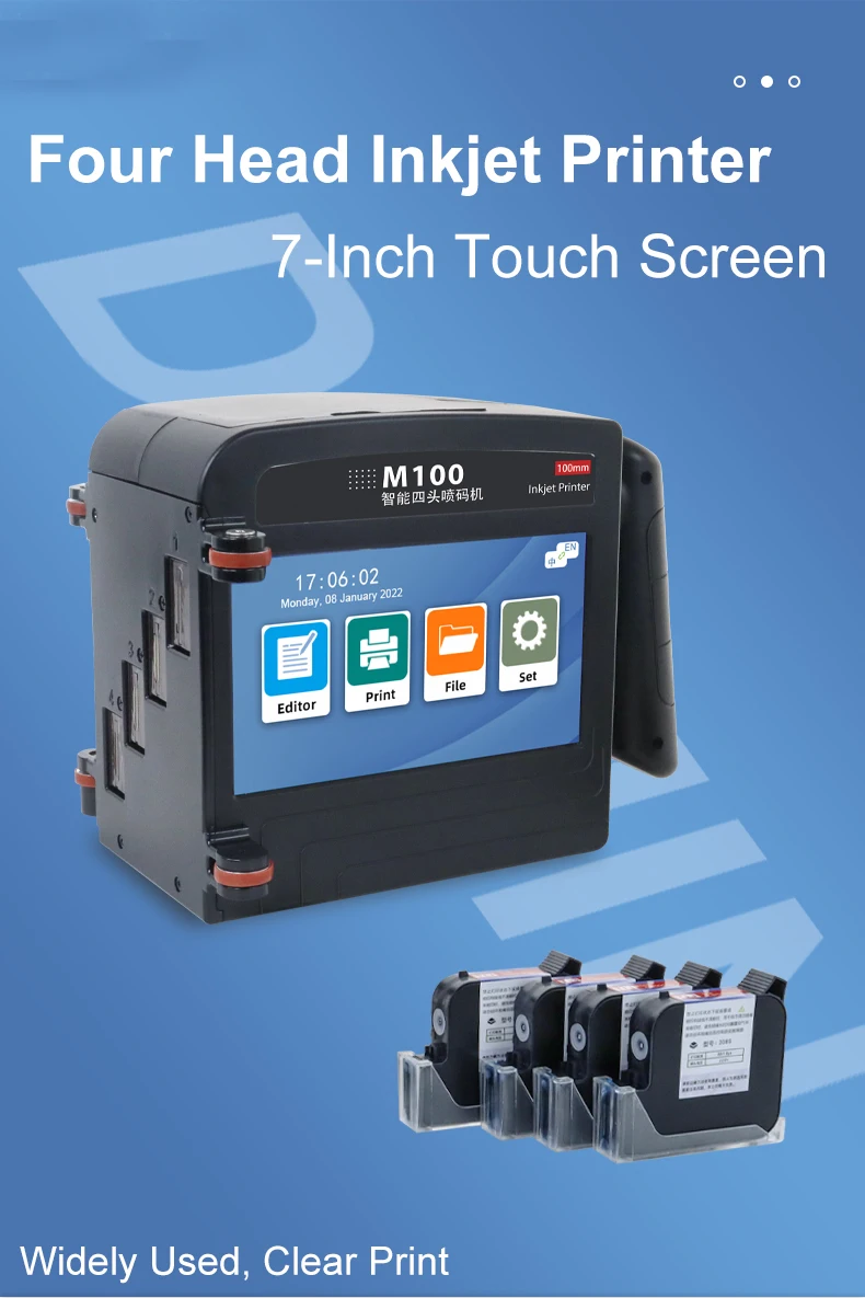 10cm Large Format Handheld Inkjet Printer for Carton Plank Wall Text ...