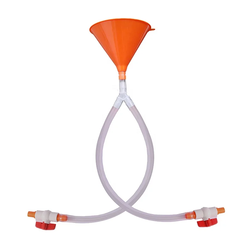 Produktbild von VENEKA 2er-Set Biertrichter Mit Schlauch – Kunststoff, 20 Cm Trichterdurchmesser, 1 M Schlauch, Für Feste & Partys