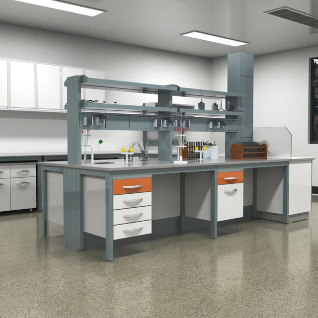 Lab Furniture Custom Sterile Wash Test Conner Tables PP Ceramic Phisycs Laboratory Central Wall Benches Cabinets for Schools