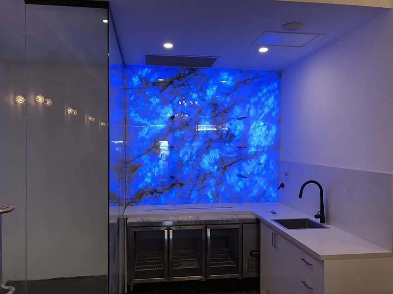 Translucent Stone Backlit Onyx for Interior Wall Panel Sheets Decoration Faux Alabaster