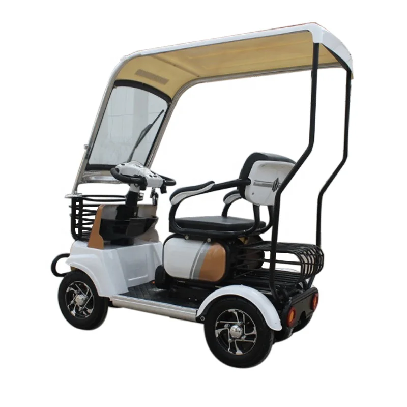 
 Китайский инвалидов 4 колеса взрослый мини автобус гольф-карт цена Электрический скутер с крышей  