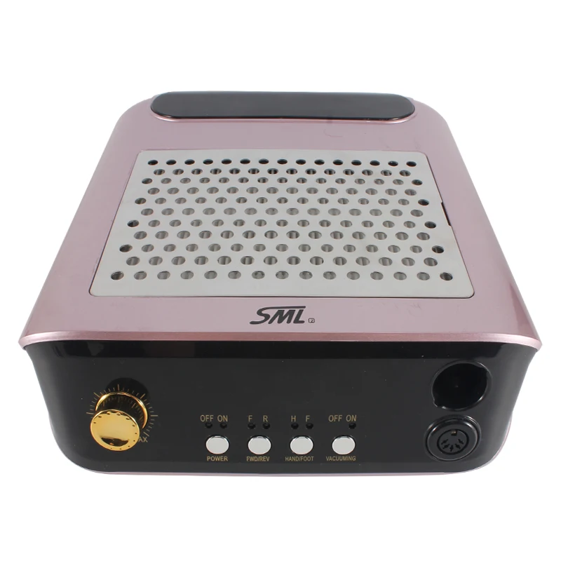 2 in 1 Electric Nail Dust Collector Manicure Machine 45000rpm Professional Vacuum Suction Plastic Material Salon Use