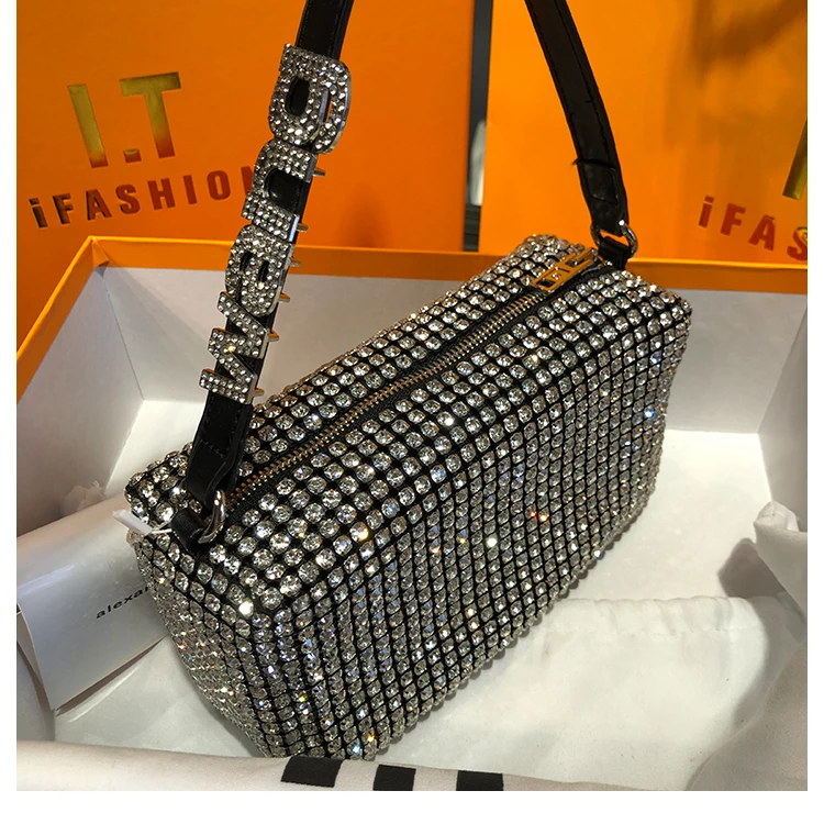 Fashion Brand Designer Women Rhinestone Shining Handbag Hot Sale Large ...