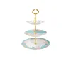 Green Three-story Pastry Plate - Gift Box Set