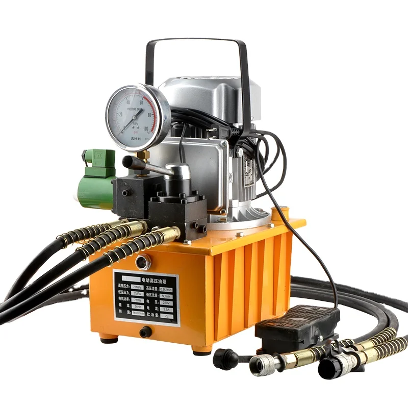 HHB-700-D3 Factory 700 bar High Pressure Hydraulic Pump Electric Portable Oil Pump Post Tension Oil Pump