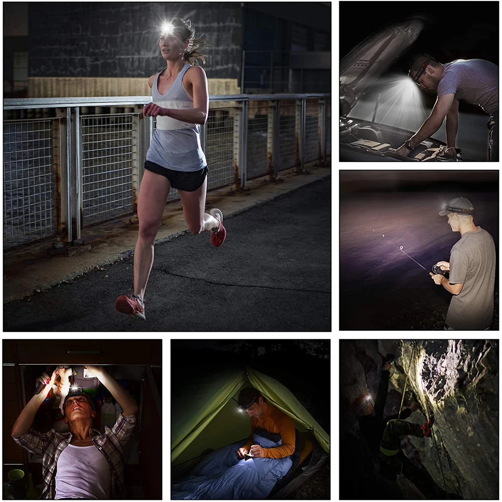 LED Headlamp Rechargeable Super Bright 7 Modes Adjustable and Comfortable Headlamp Flashlights for Adults and Kids