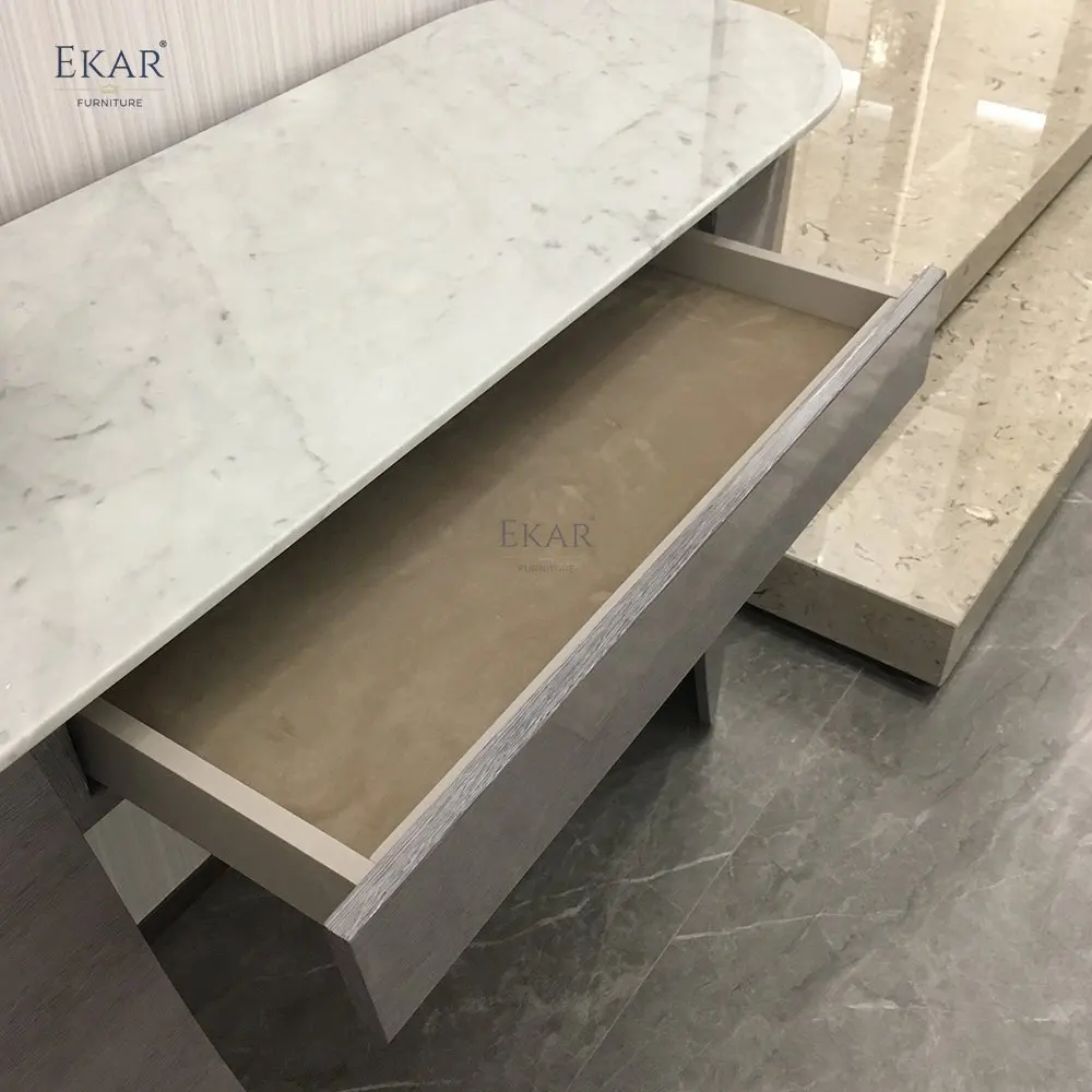 product ekar furniture luxury furniture console table modern marble top storage console table-60