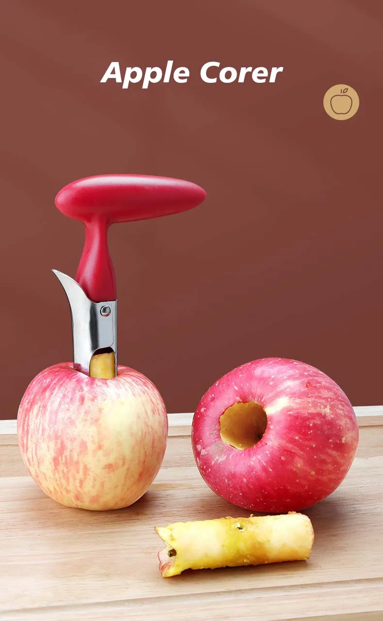 Stainless Steel Manual Fruit Corer for Apples Pears Simple Design Vegetable Tools for Kitchen Use New Condition Commercial Foods