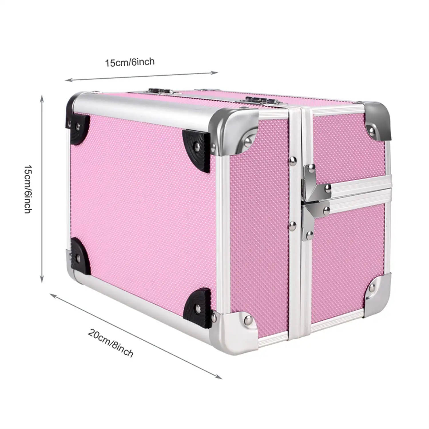 Mini Train Case Aluminum Beauty Case for Makeup Organizers