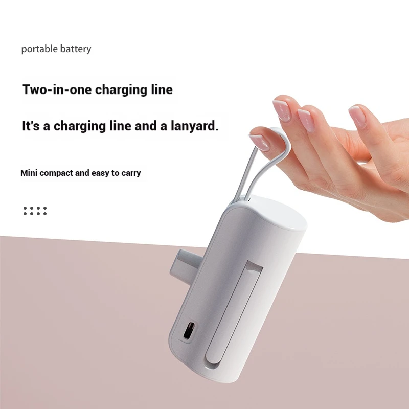 New Design Light Mini Small 3000mAh Emergency Charging Battery Pack Capsule Lipstick Design Portable Charger Power Bank 5000mAh