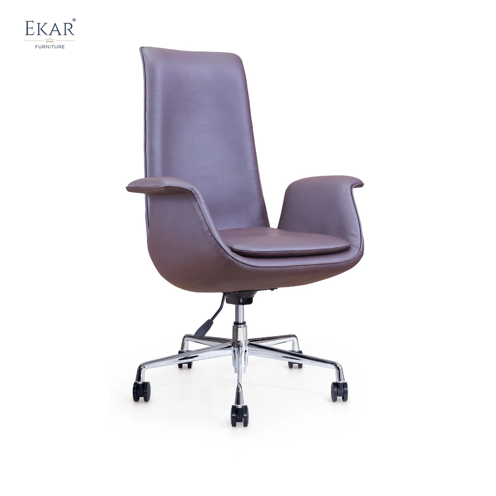 Premium Top-Grain Leather Armrest Office Chair for Professionals details