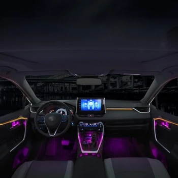 64 Colors Illuminated Car Styling Led Ambient Light For TOYOTA RAV4 2020-2023