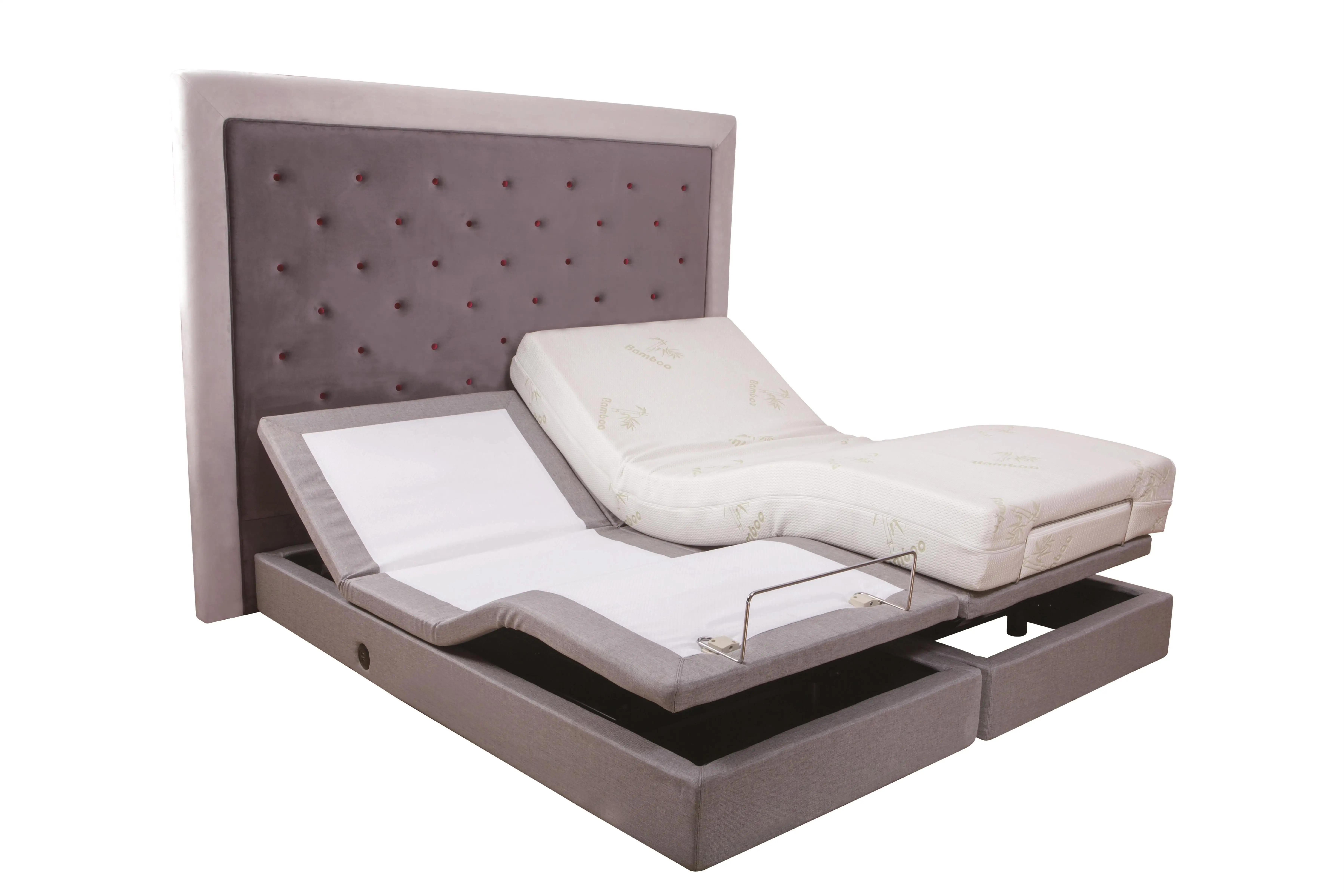 German Okin Adjustable Bed Frame with Mattress Motion Bed Adjustable Smart Bed Frame Split King