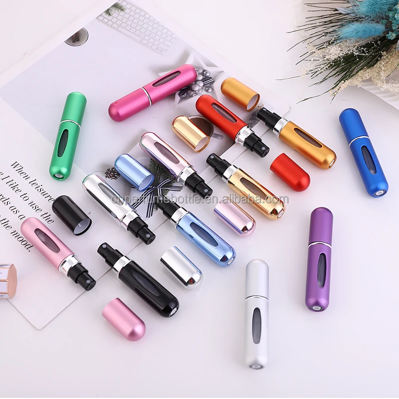 Mub Empty Ml Mini Bottom Refillable Aluminum Atomizer Perfume Spray Bottle Travel Pocket Parfum