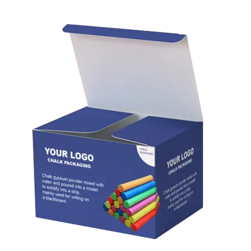 Custom Printing Empty Card Paper School Chalk Carton Packing Packaging Box