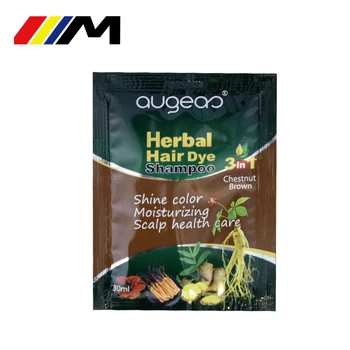 Augeas hair dye brands wholesale manufacturer all no ppd natural sachet temporary washable black hair color shampoo
