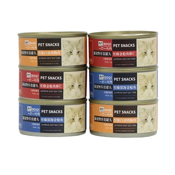 Wholesale Pet Nutrition Health Wet Cat Food Natural Tuna Chicken Beef Canned Cat Food