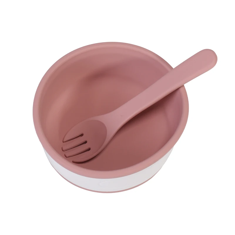 product make custom bpa free food grade silicone tableware for baby feeding divider plate suction bowl-61