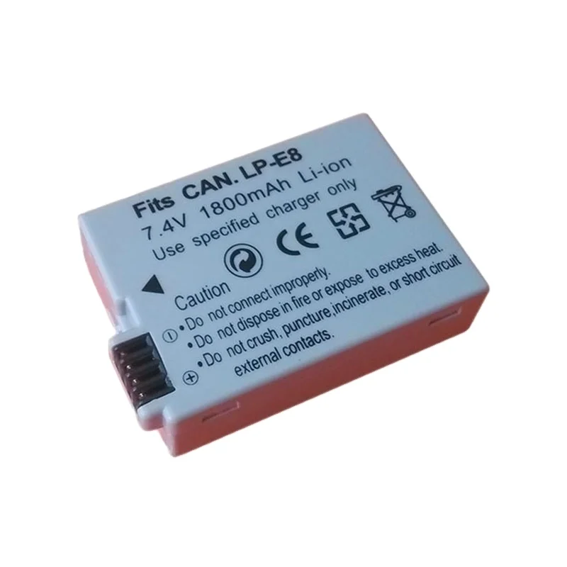 For Canon Digital Camera 50D 600D 650D 700D Rebel T2i for EOS Kiss X4 X5 X6i X7 Rechargeable LP-E8 Battery Pack