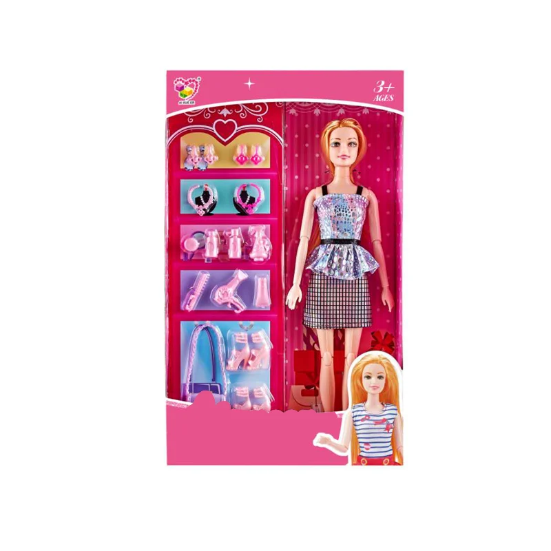 Hot Selling Fashion Doll  Girls Play Doll  with Clothes Wig Shoes