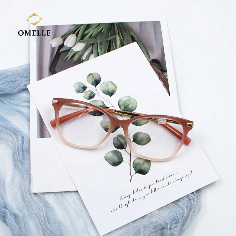 OMELLE   China  Wholesale Transparent  Glasses Frames  Women Men Unisex Round Optical Glasses Clear  Crystal  Frame  in Stock