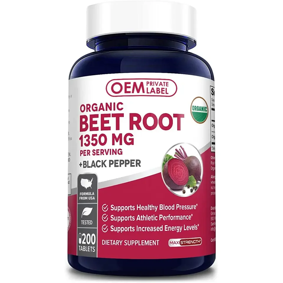 Beet Root Extract Capsules 1000mg Antioxidant and Nitrate Supports Blood Pressure Heart Health Energy Athletic Performance