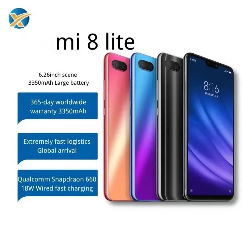 Xiao-Mi 8 Lite 6GB Ram 128GB Rom 24MPフロントカムデュアルAi