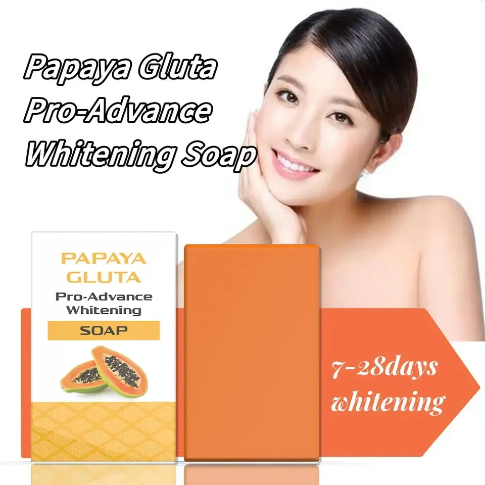 Glutathione Papaya Soap Natural Organic Handmade Whitening Soap  Manufacturers Whitening Exfoliating Moisturizing Anti-acne Soap