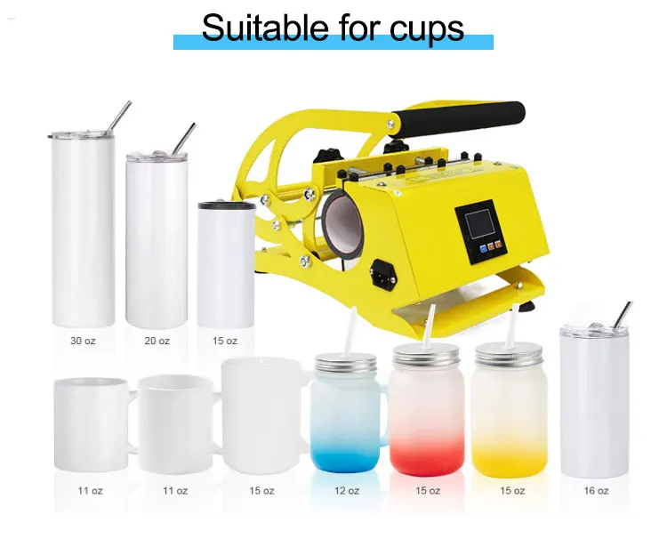 Gainjoys Newest Heat Tumbler Press 20 Oz 30 Oz Attachment Sublimation